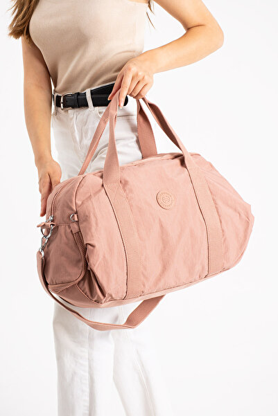 By Hakan Sn-3029 Crinkle Pink Unisex Βαλίτσα χεριών και ώμων