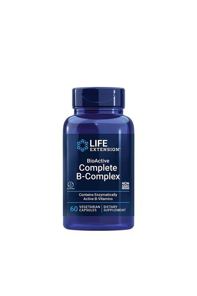 Life Extension Bio Active Complete B Complex, 60 Veggie Capsules, Boosts Energy Production