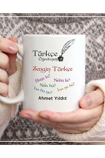ÇELİKLER HEDİYE Turkish Teacher Funny Spirited Printed Mug