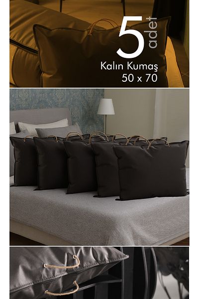 Vedsey Home Organizer Комплект от 5 органайзера за възглавници и дрехи 70x50 см, черен - чанта за съхранение