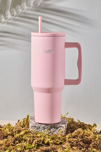 Perotti كولتي V2 كوب ترمس وردي من الستانلس ستيل 1.2 لتر