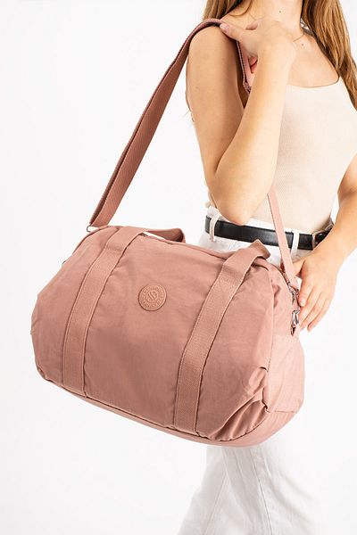 By Hakan Sn-3029 Crinkle Pink Unisex Βαλίτσα χεριών και ώμων