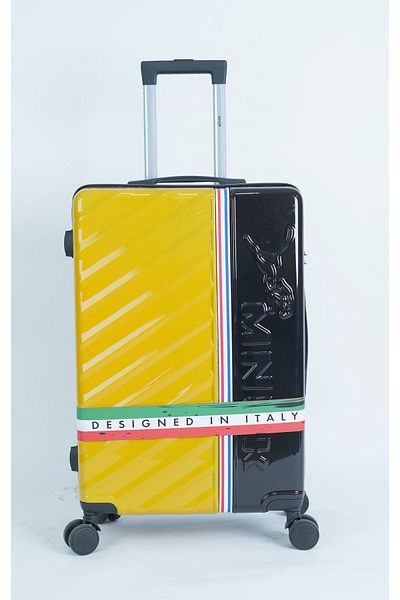 Mnuk Swagger Set Of 3 Luggage| Polycarbonate And Abs Hardside Trolley| 20/24/28 -yellow Black