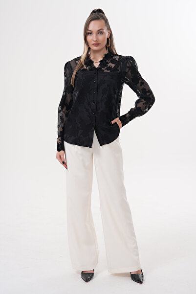 Loom Boutique Γυναικείο υφασμάτινο πουκάμισο μεγάλου μεγέθους με επένδυση G0052