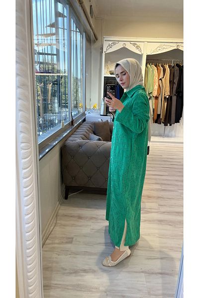 Invee 7018 Embroidery Shirt Dress Benetton