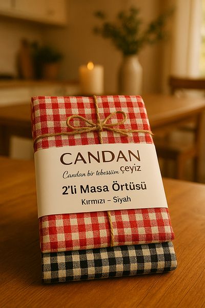 CANDAN ÇEYİZ 170X170 cm up to 2 Square Tablecloths Gingham Pattern Suitable for Garden and Picnic