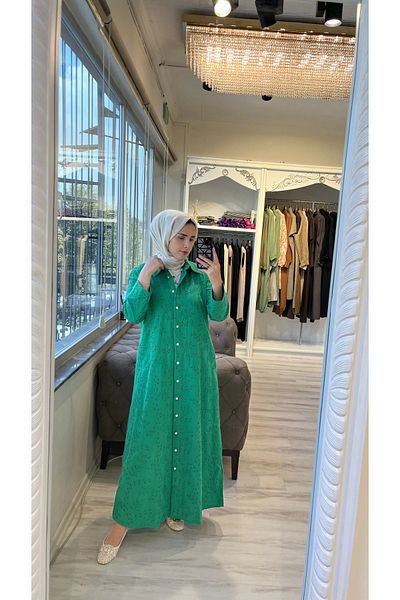 Invee 7018 Embroidery Shirt Dress Benetton