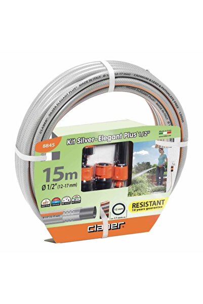CLABER 8845 Silver Elegant Kit 15 Metrelik Hortum ve Sulama Seti