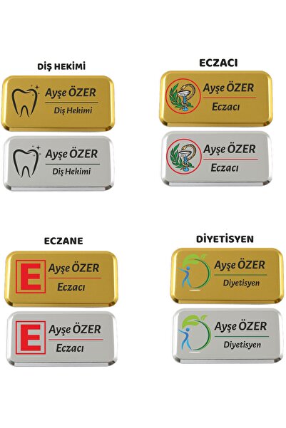 SIRADIŞI REKLAM PERSONEL YAKA İSİMLİK PREMİUM METAL 1 ADET