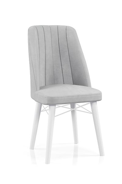 Desire Babyface Berlin Chair Set, 6 pcs Package, dining, kitchen, wooden legs White