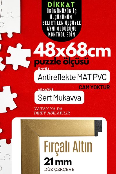 AtlasSG 21Mm-48X68 cm Matte Pvc Photo Puzzle 1000 Pieces - Antireflective, Document and Frame Horizontal Vertical