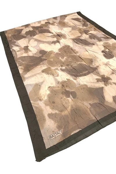 Baştacı Patterned Crash 0358 Military Khaki Shawl