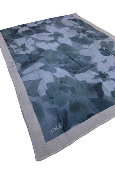 Baştacı Patterned Crash 0358 Indigo Shawl