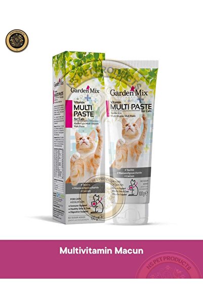 Gardenmix Garden Mix Multivitamin Kedi Macunu 100 gr – Vitamin & Mineral Takv...