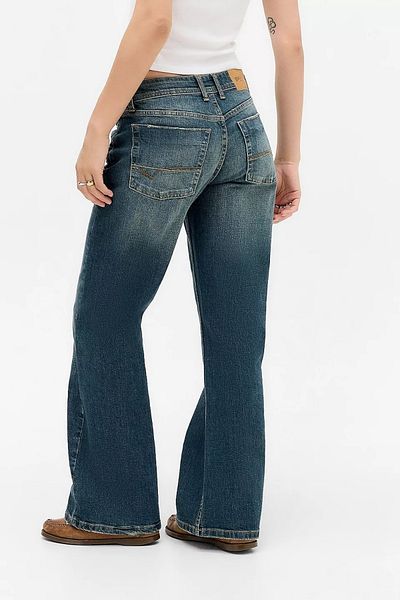 september island Vintage Navy Blue Comfortable Fit Flare Jeans