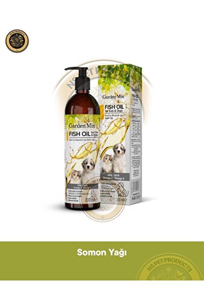 Gardenmix Garden Mix Kedi ve Köpek Vitamin & Omega Takviyesi Somon Yağı 200 ml
