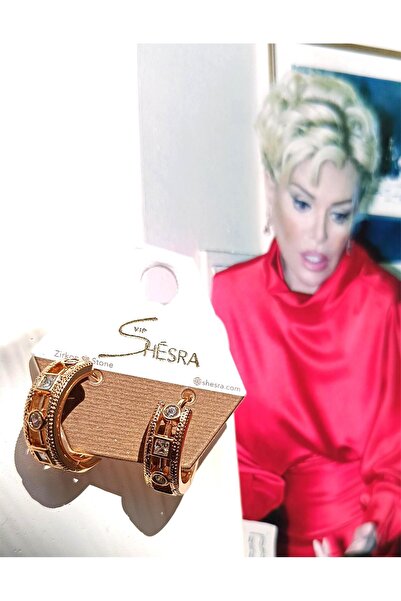 Shesra Geometrik Taş Model Küpe