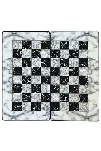 Sera Oyun Aletleri Marble White Large Size Backgammon Set