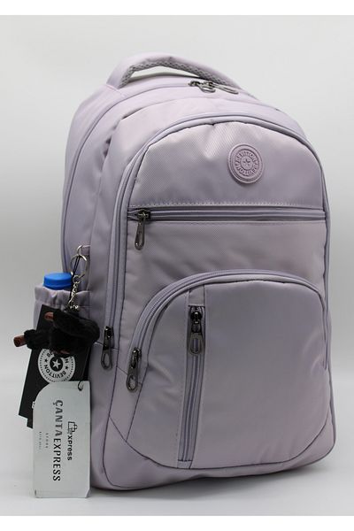 Bevitton Exp-1700 Geantă de școală din țesătură gri rezistentă la apă Rucsac de școală zilnic unisex
