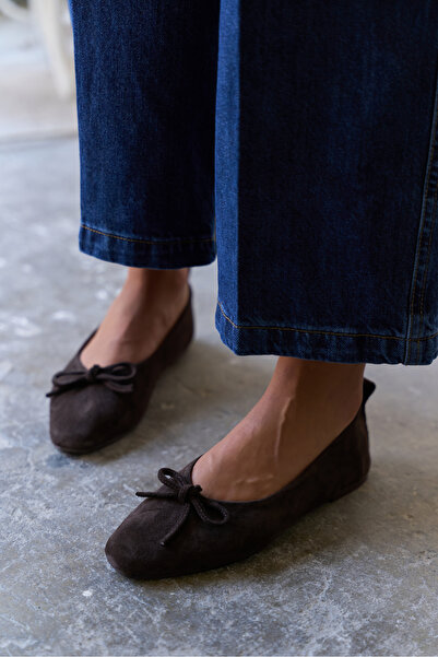 PELİN'İN AYAKKABILARI PİGGY ACI KAHVE SÜET BABET