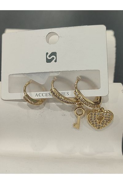 Bijutek Bijouterie Gold Stone - Dangle Multiple Metal Women's Earrings Jewelry