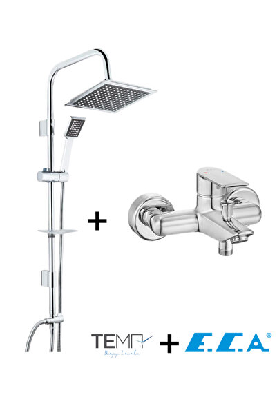 Eca Lia Banyo Bataryası + Tema Rain (tepe) Duş Seti