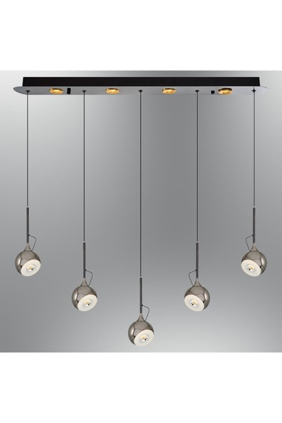 Özcan Aydınlatma Özcan Aydınlatma 2822-5AS-24 Fleas 5'Lİ Sıralı Sarkıt Platin