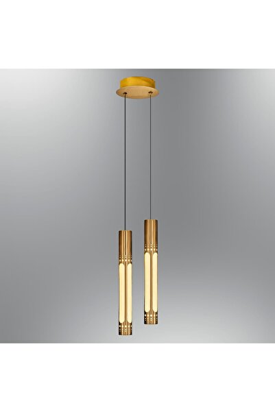 Özcan Aydınlatma Özcan Aydınlatma 3118-2A-20 Flute İkili Sarkıt Eskitme