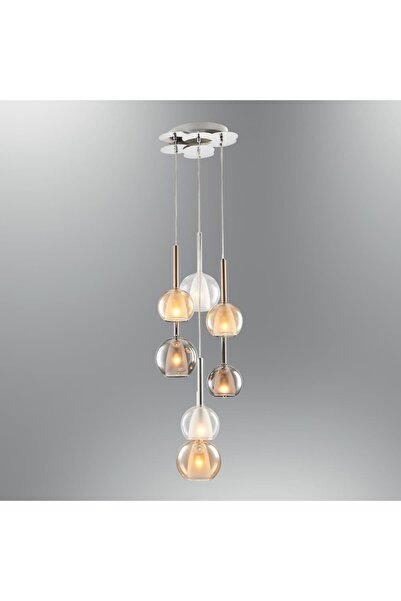 Özcan Aydınlatma 4020-7A-28 7'Li Vino Sarkıt Lamba Yemek Masası Oturma Odası Mutfak