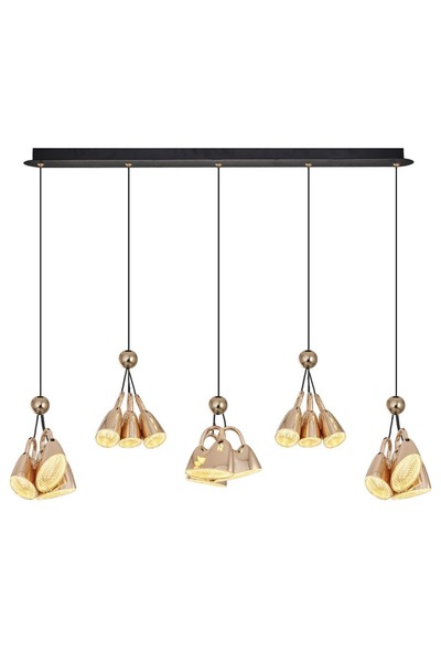 Özcan Aydınlatma Özcan Aydınlatma 2840-5As Cog 5'Li Sıralı Sarkıt Rose Gold