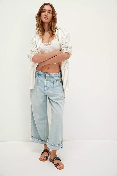september island Light Blue Denim Trousers with Adjustable Legs