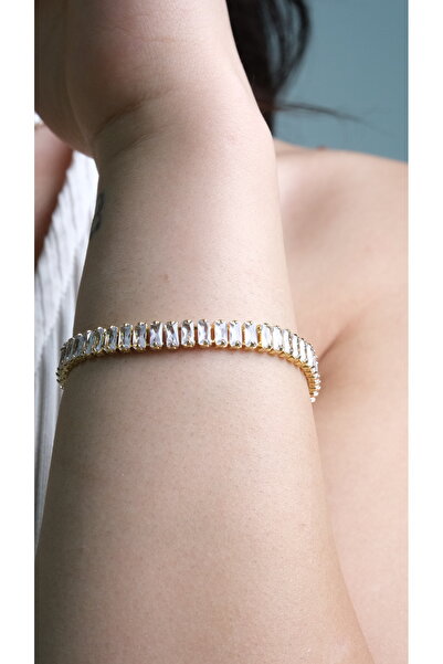 Inure Jewelry سوار نسائي من الفولاذ من شينينج ستار باجيت سو يول جولد ستون - م...