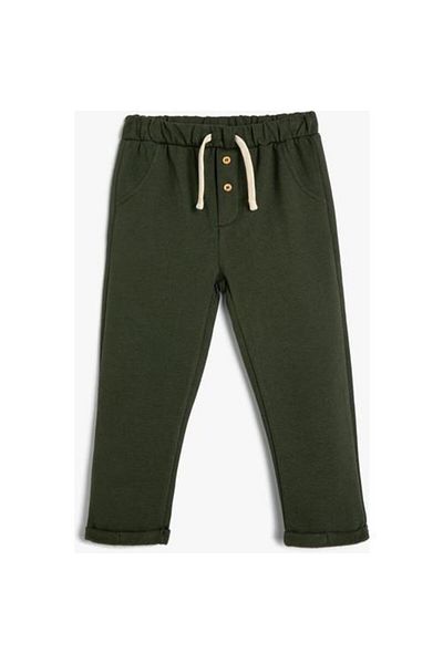 Koton Cotton Raised Sweatpants with Tie Waist