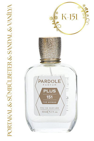 PARDOLE K-151 Meyvemsi Odunsu Favoris Kadın Parfüm - 50 ml - Portakal, Yeşil Sümbülteber, Sandal, Vanilya