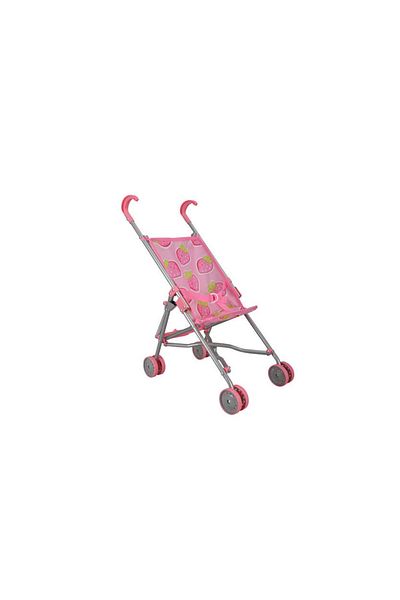 Sunman 13001 Folding Metal Walking Stick Toy Stroller Strawberry Patterned
