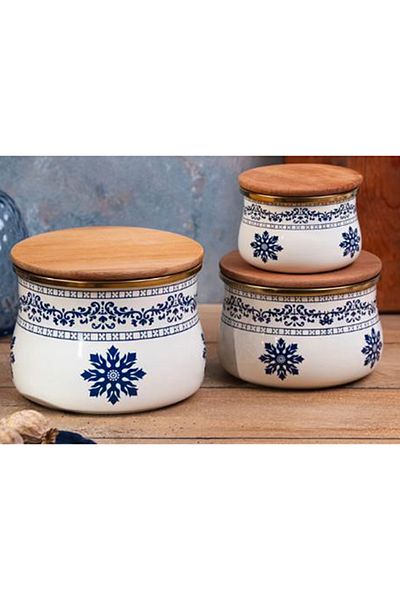 Bonera Enamel Storage Container/Spice Rack