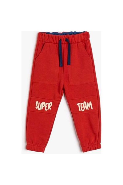 Koton Jogger Sweatpants Tie Waist Pocket Printed