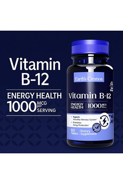 Earth's Creation Vitamin B12 Sublingual 1000mcg