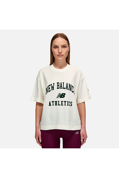New Balance Tricou alb pentru femei Wnt1402