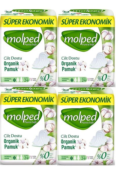 Molped Pure & Soft Normal Super Economic Pad 24 Pieces X 4 Pieces