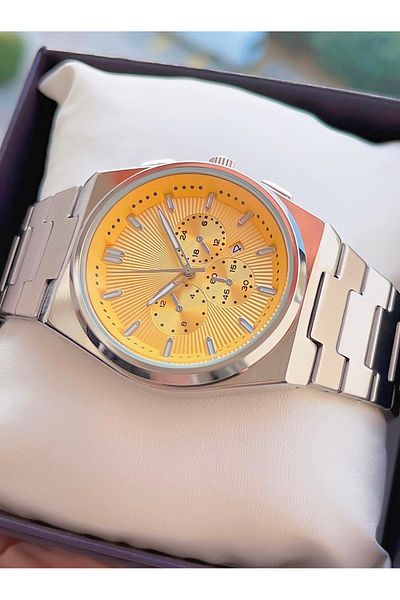 Weluxa Steel Strap Calendar Men's Wristwatch