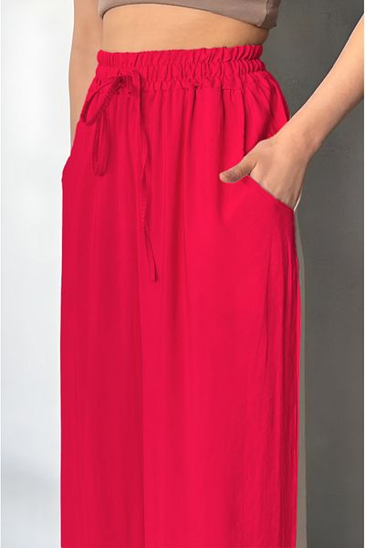 Feela Moda Women's Modal Woven Elastic Waist Palazzo Pants 2016