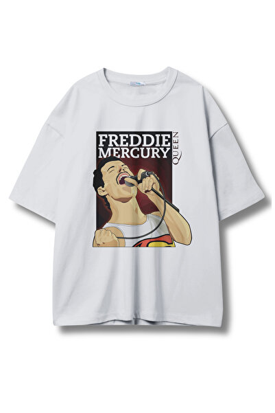 Fuddy Moda Unisex Freddie Mercury Štampano T-shirt, rok-metal muzika Štampano...