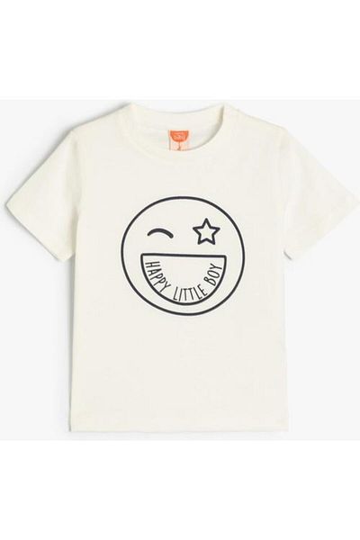 Koton Crew Neck Printed Short Sleeve T-Shirt