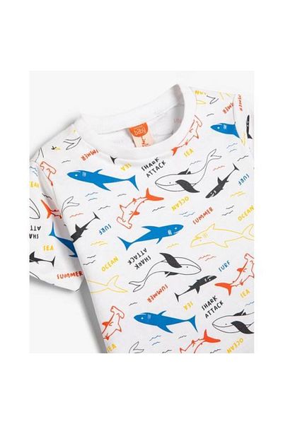 Koton Ανδρικό T-Shirt Ecru 4SMB10178TK