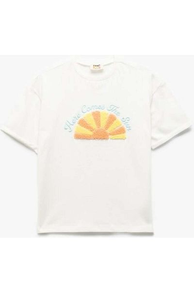 Koton Embroidered Crew Neck Cotton Short Sleeve T-Shirt
