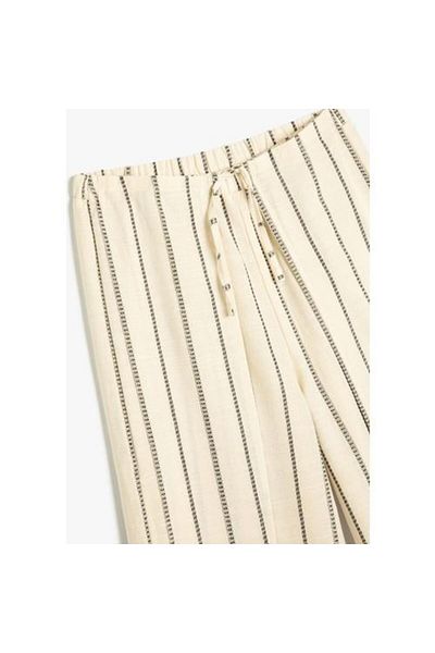 Koton Comfortable Cut Cotton Trousers - Elastic Waist