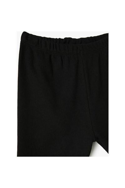 Koton Colanți scurti de bază Bumbac texturat cu talie elastică