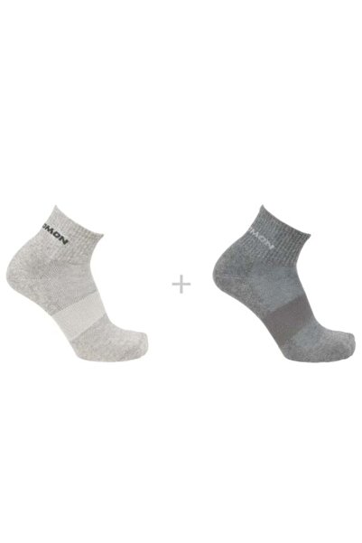 Salomon Evasion Ankle 2 Pack 2 Pieces Unisex Socks GRAY