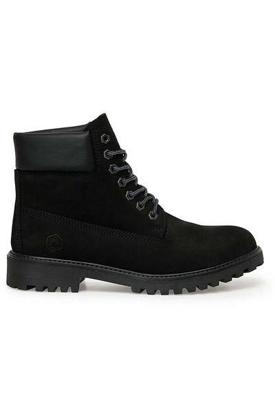 lumberjack River Γνήσιες Δερμάτινες Μπότες Unisex Μαύρες